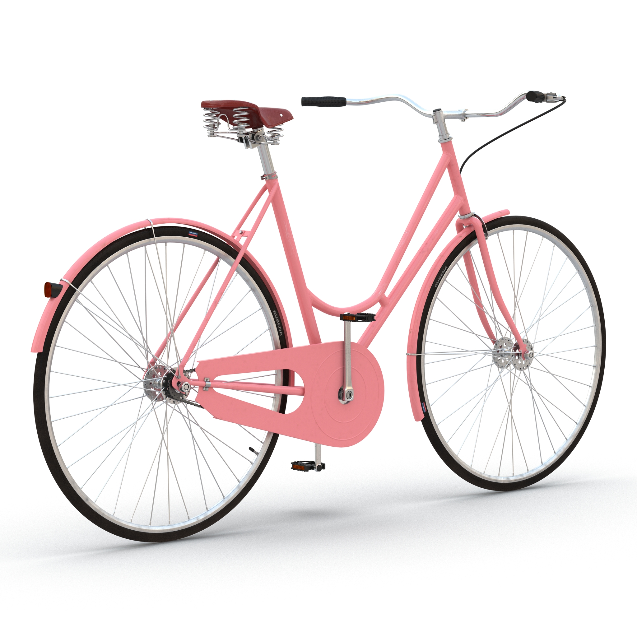 City Bike Pink 3D model