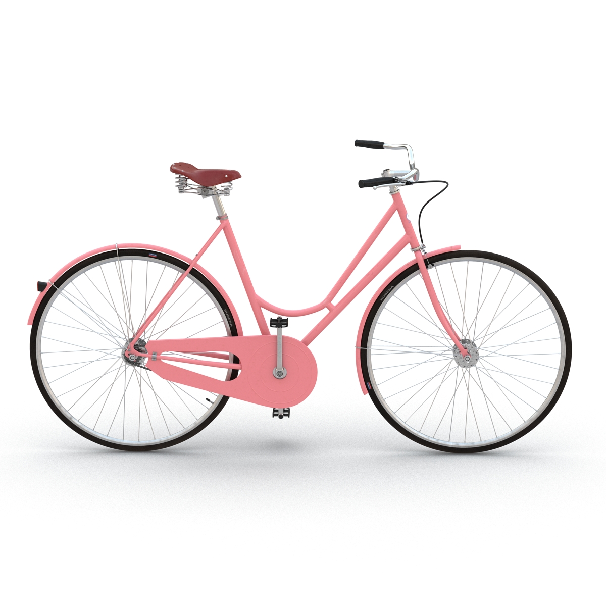 City Bike Pink 3D model