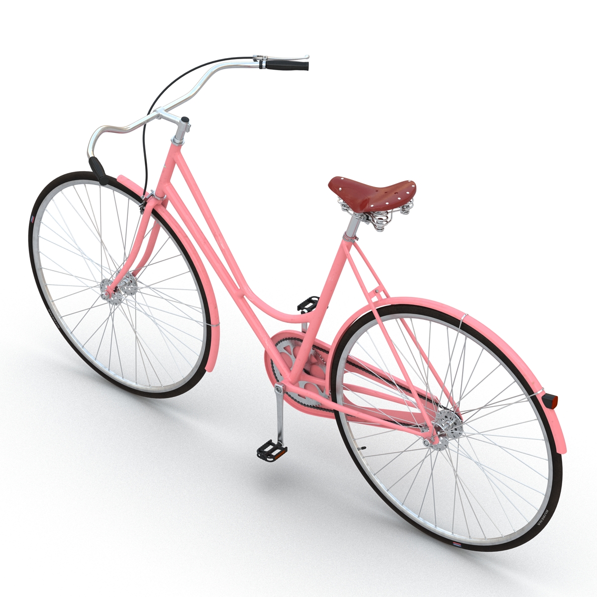 City Bike Pink 3D model