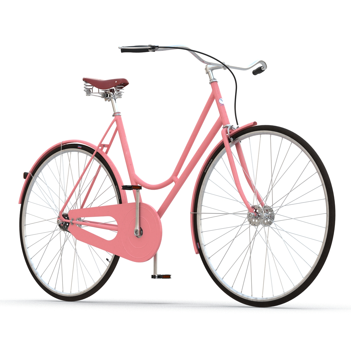 City Bike Pink 3D model