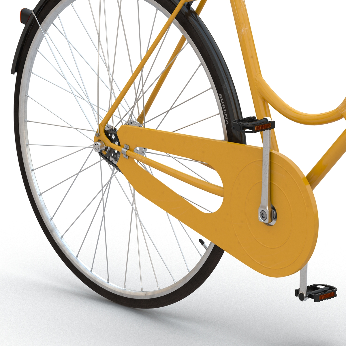 3D City Bike Yellow