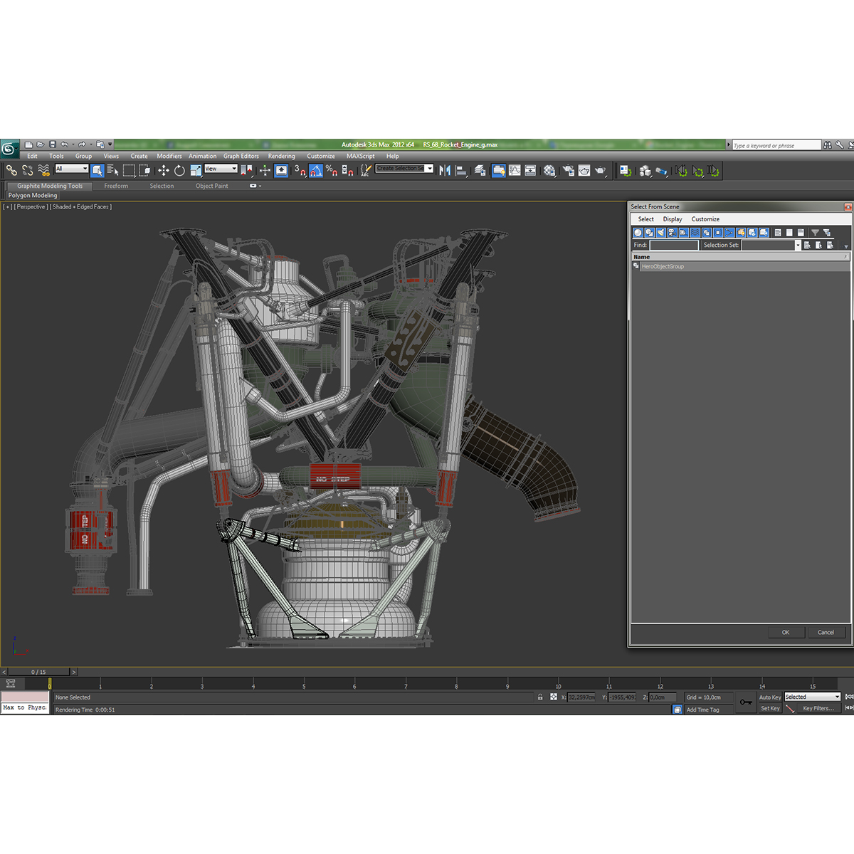 RS-68 Rocket Engine 3D model