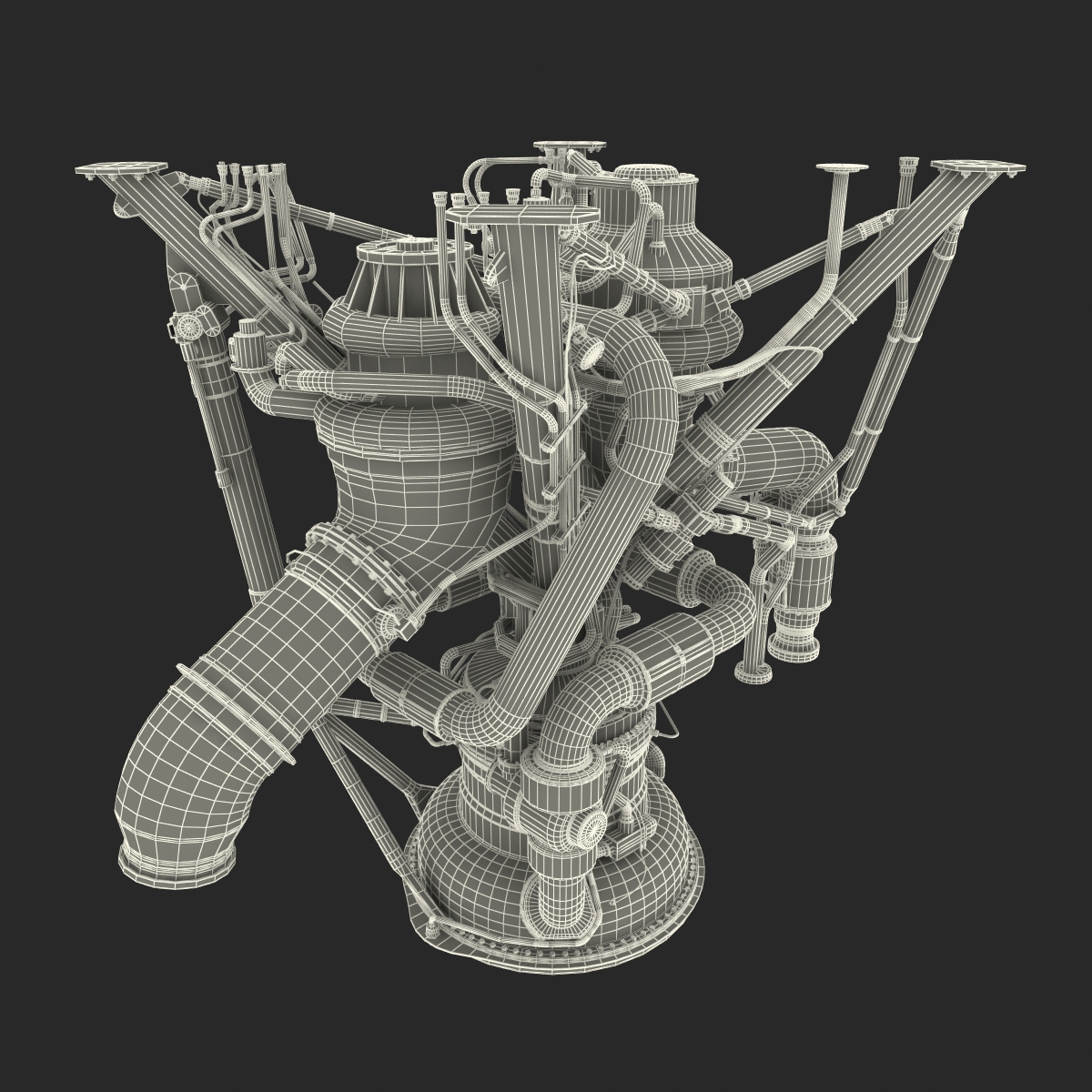 RS-68 Rocket Engine 3D model