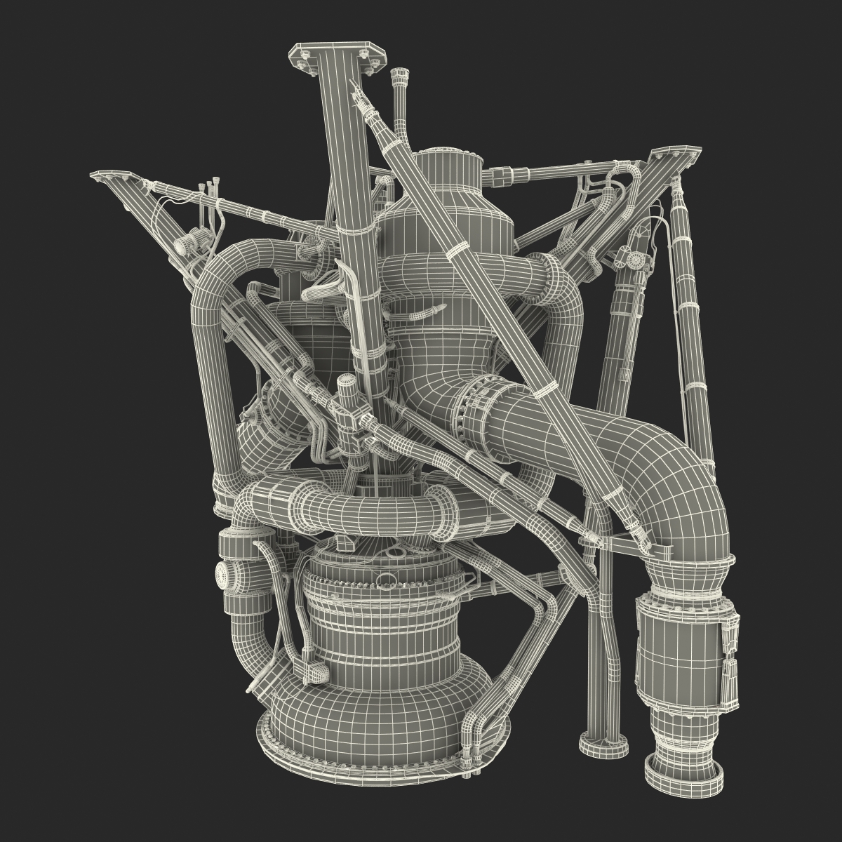 RS-68 Rocket Engine 3D model