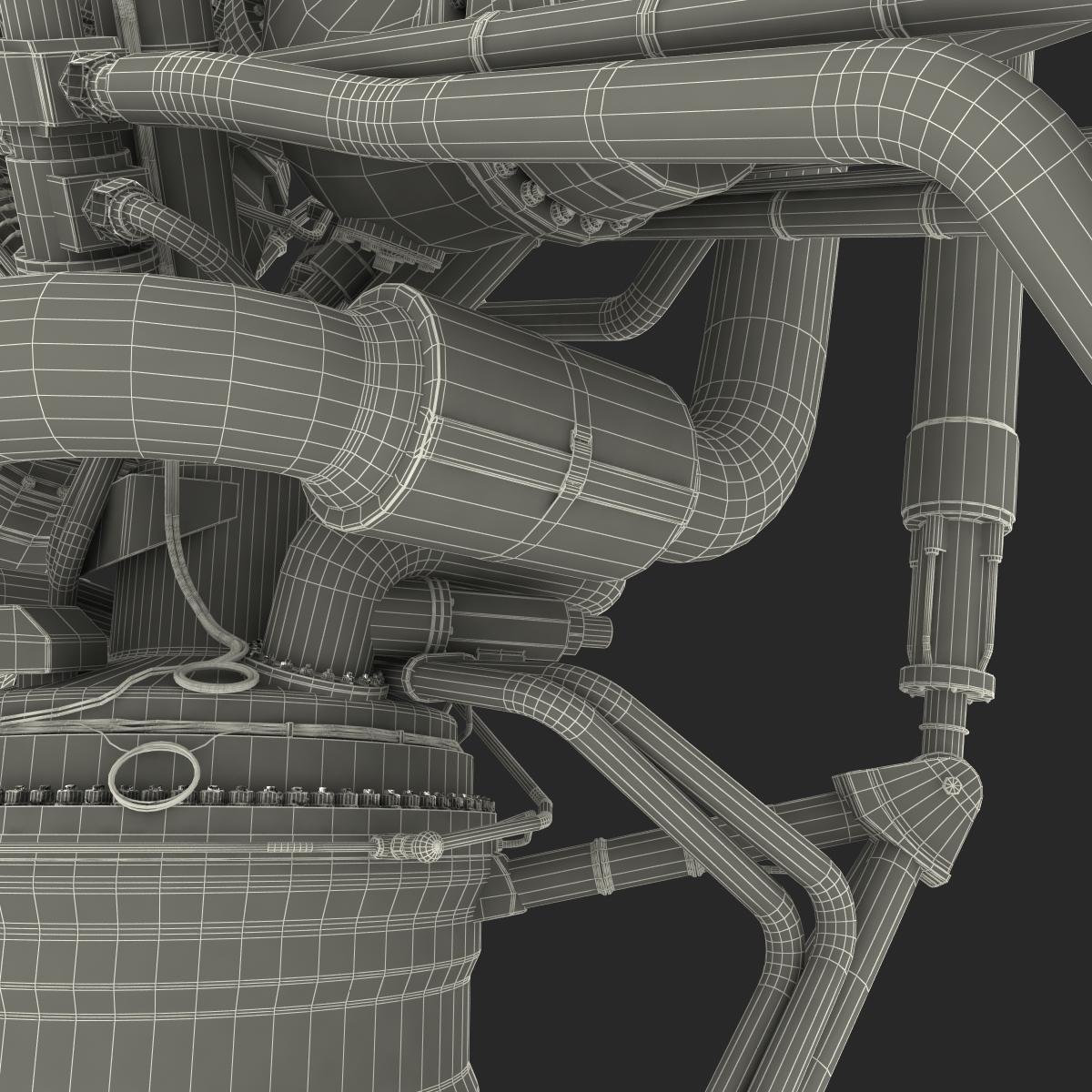 RS-68 Rocket Engine 3D model