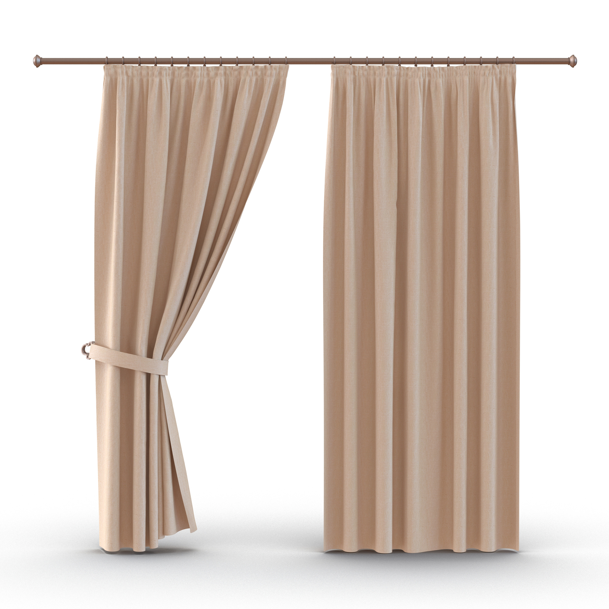 3D model Curtain 2 Brown