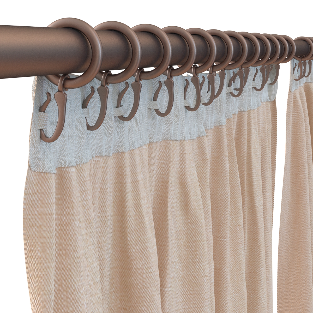 3D model Curtain 2 Brown