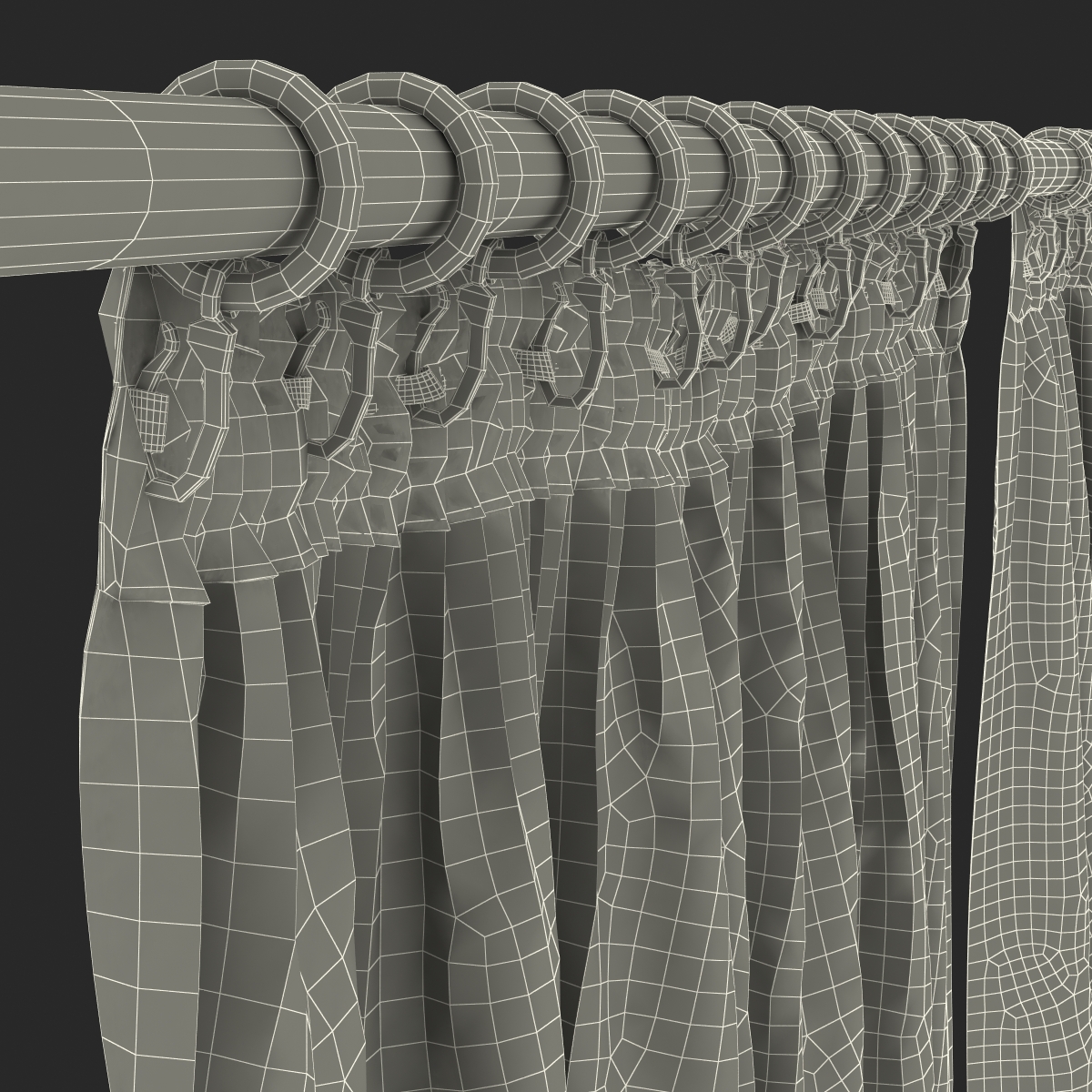 3D model Curtain 2 Brown