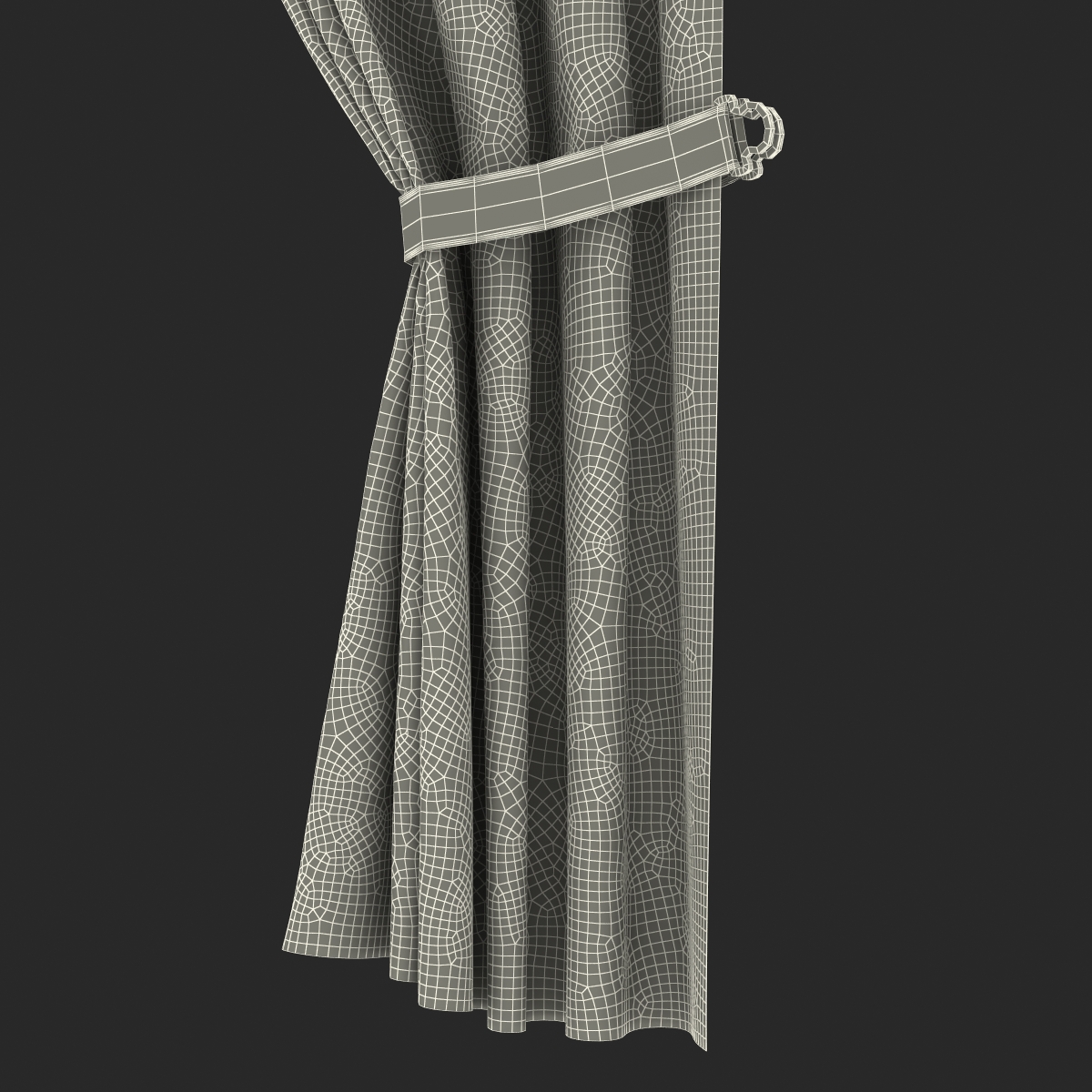 Curtain 2 Gray 3D model