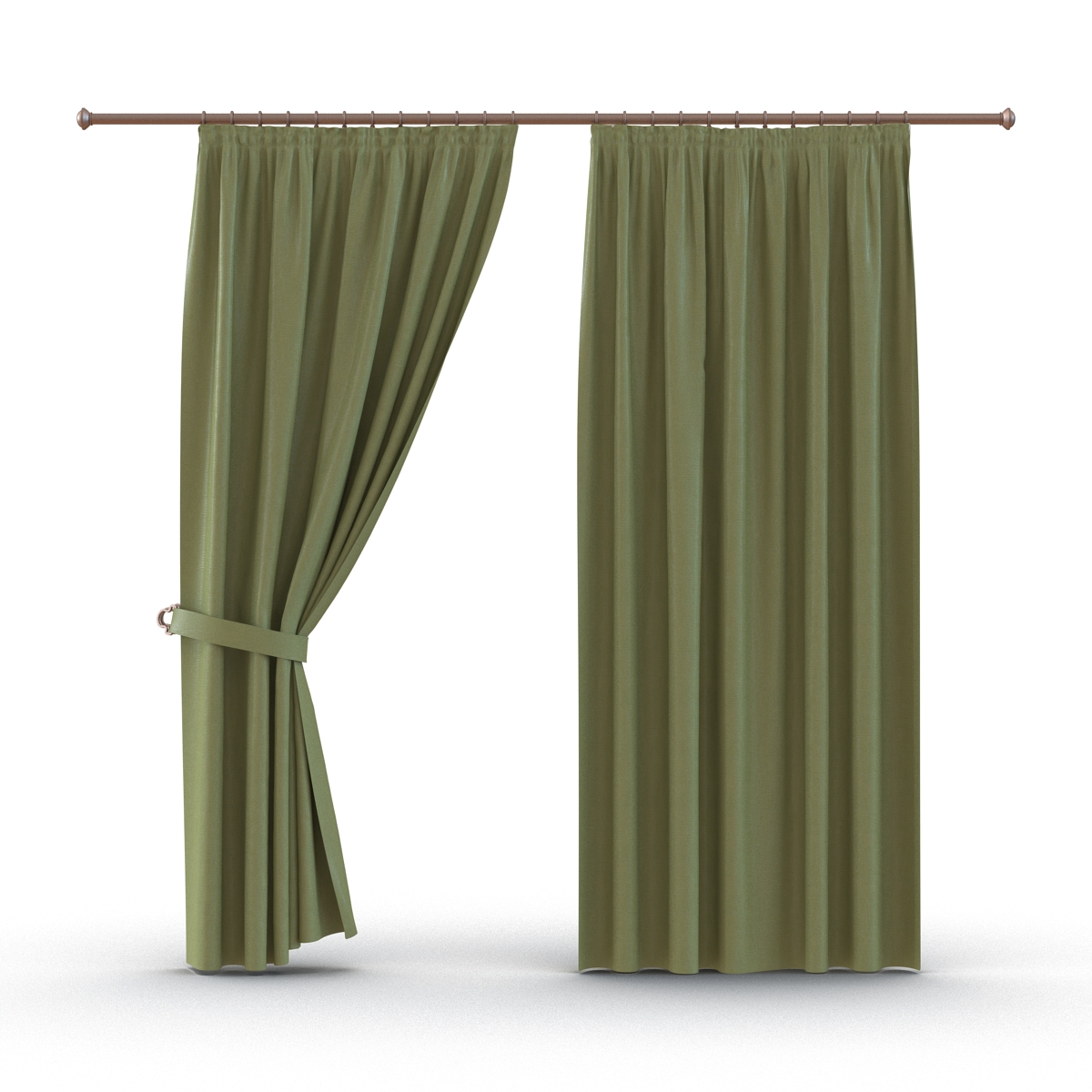 3D model Curtain 2 Green