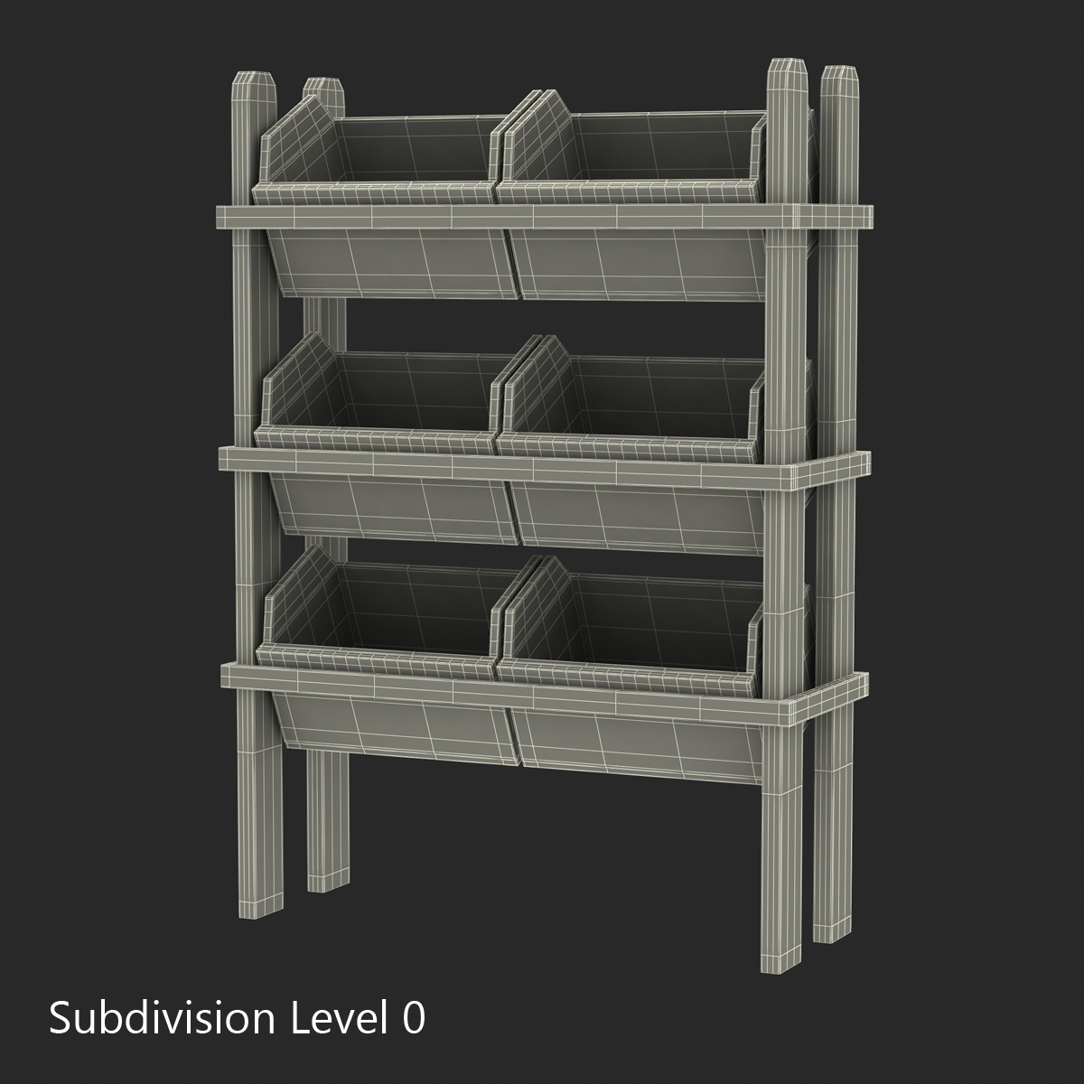 Bakery Display Shelves 3 3D model