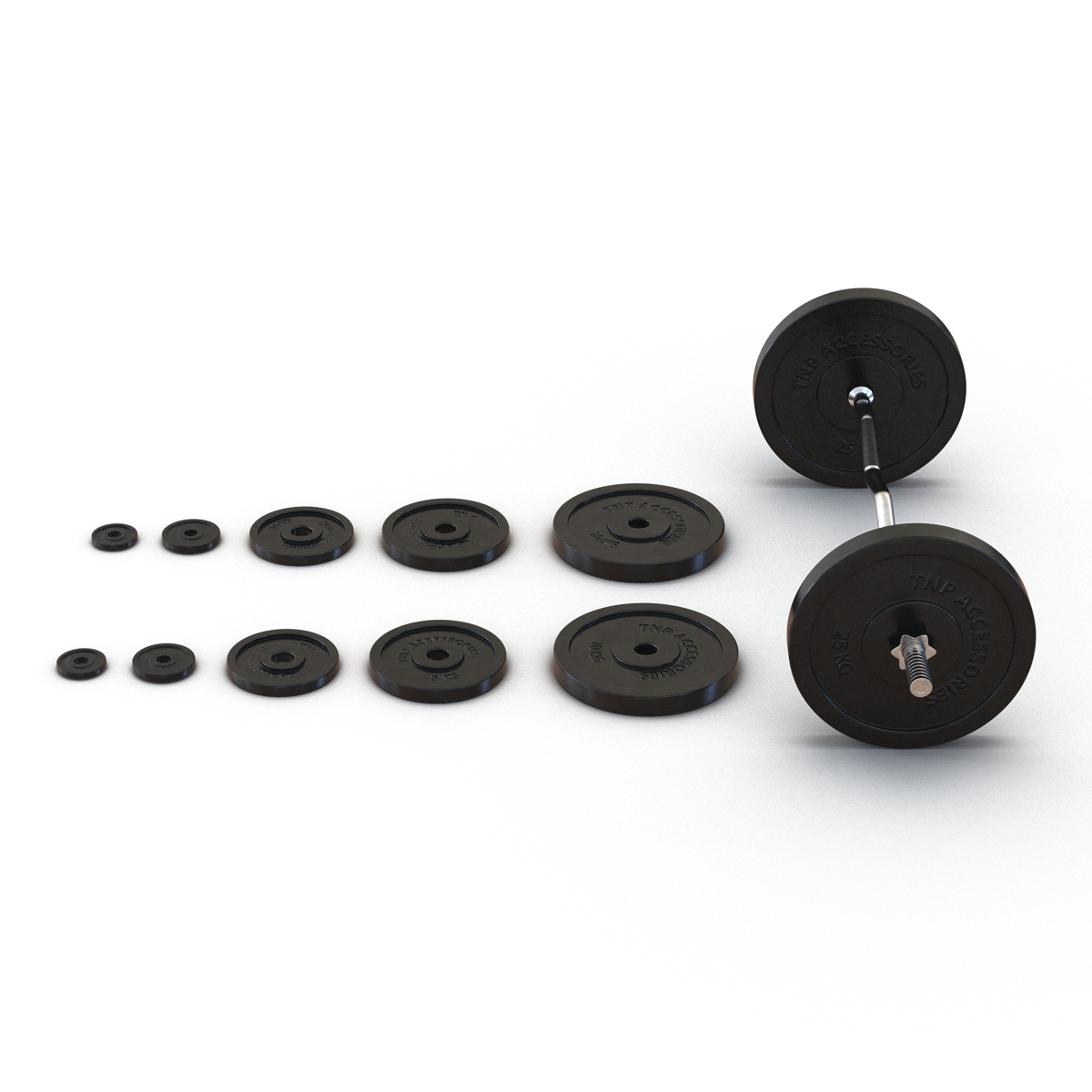 3D Barbell and Plates model