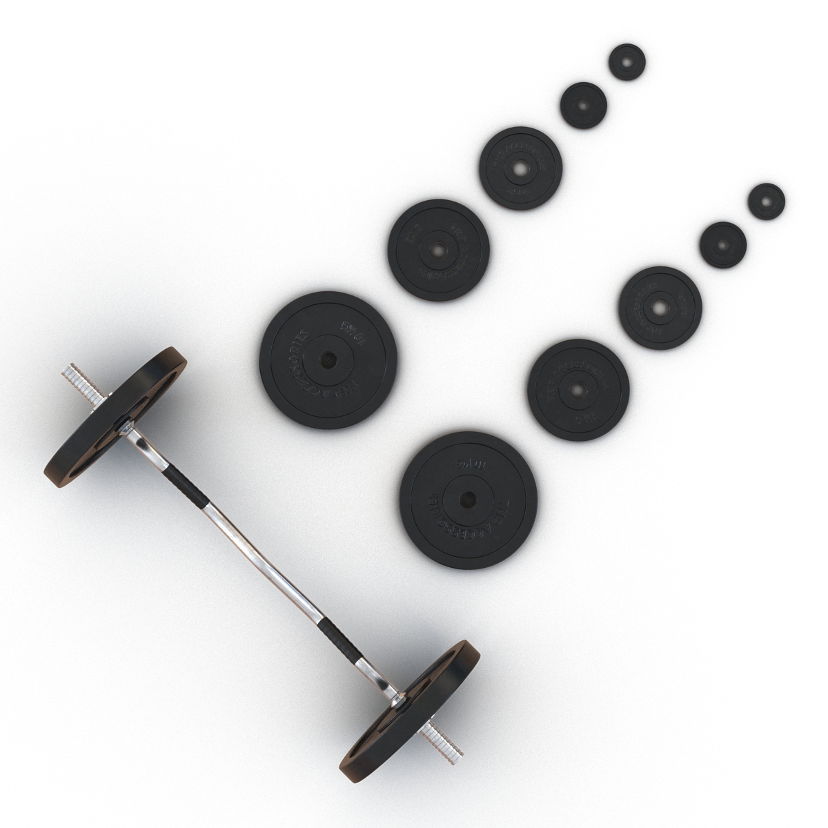 3D Barbell and Plates model