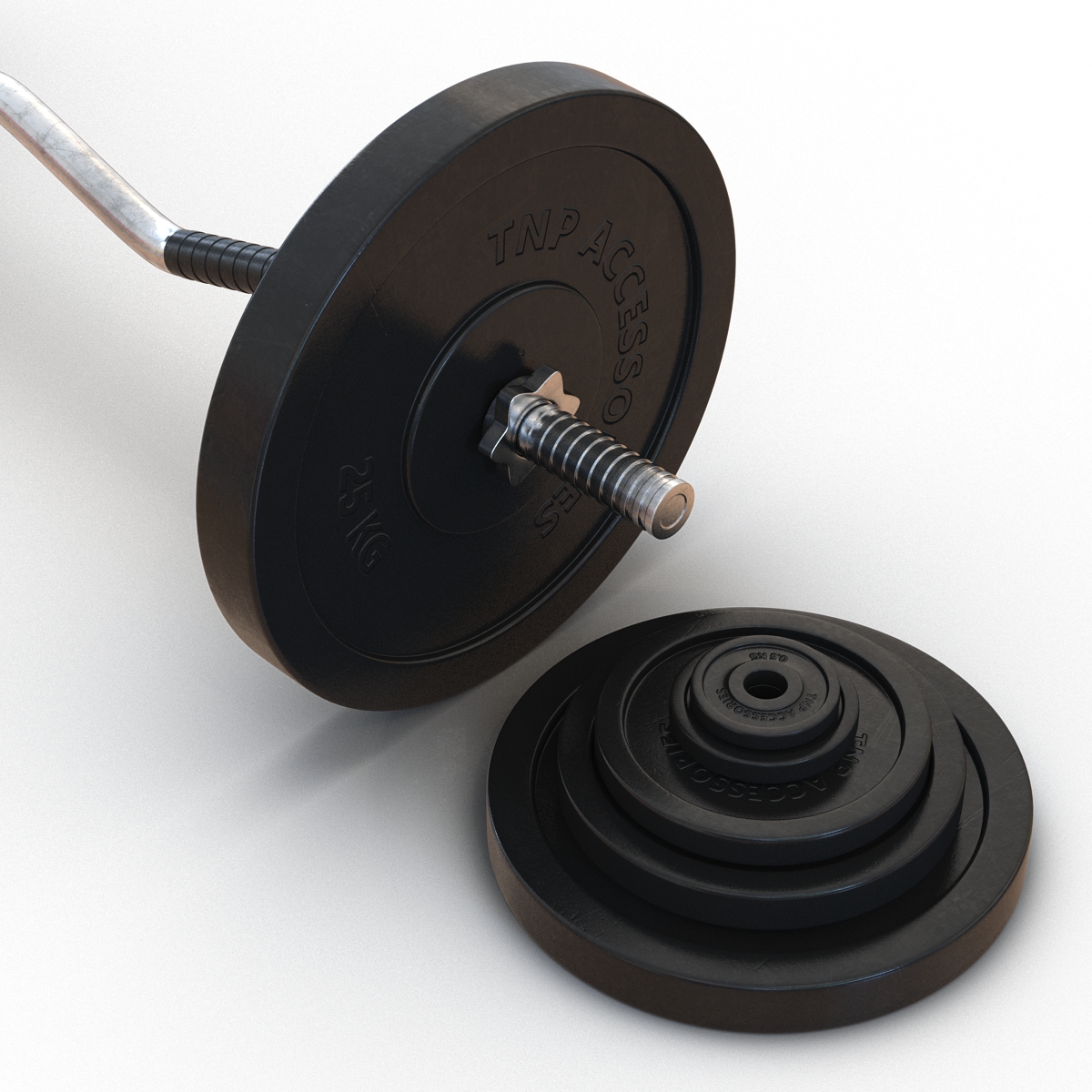 3D Barbell and Plates model