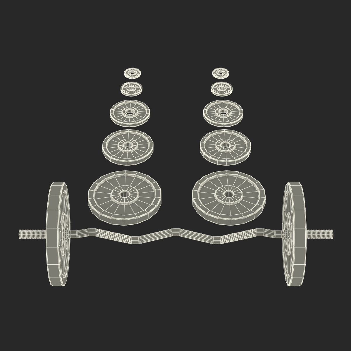 3D Barbell and Plates model