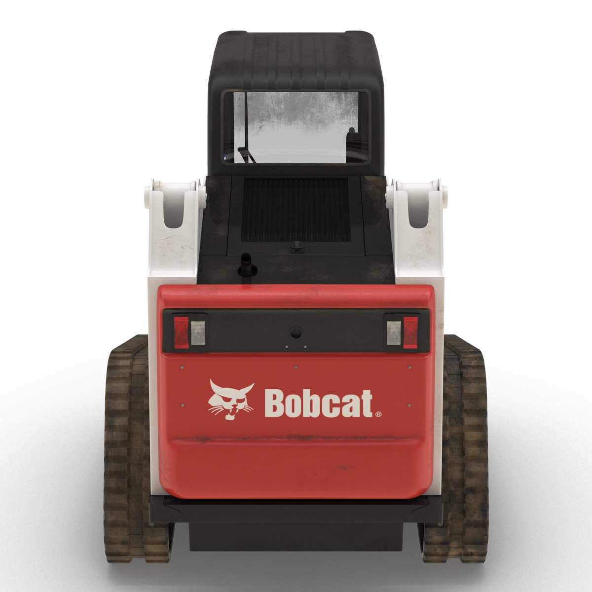 3D Compact Tracked Loader Bobcat With Brush Saw Rigged