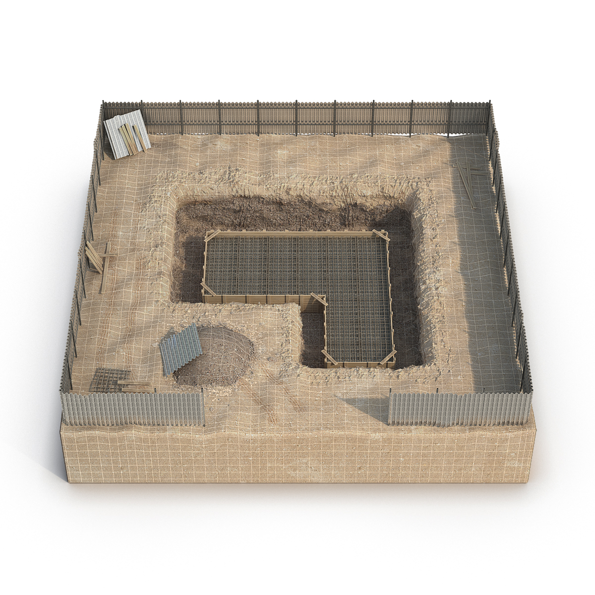 3D Construction Pit 3 model