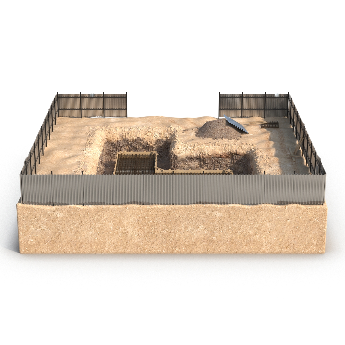 3D Construction Pit 3 model