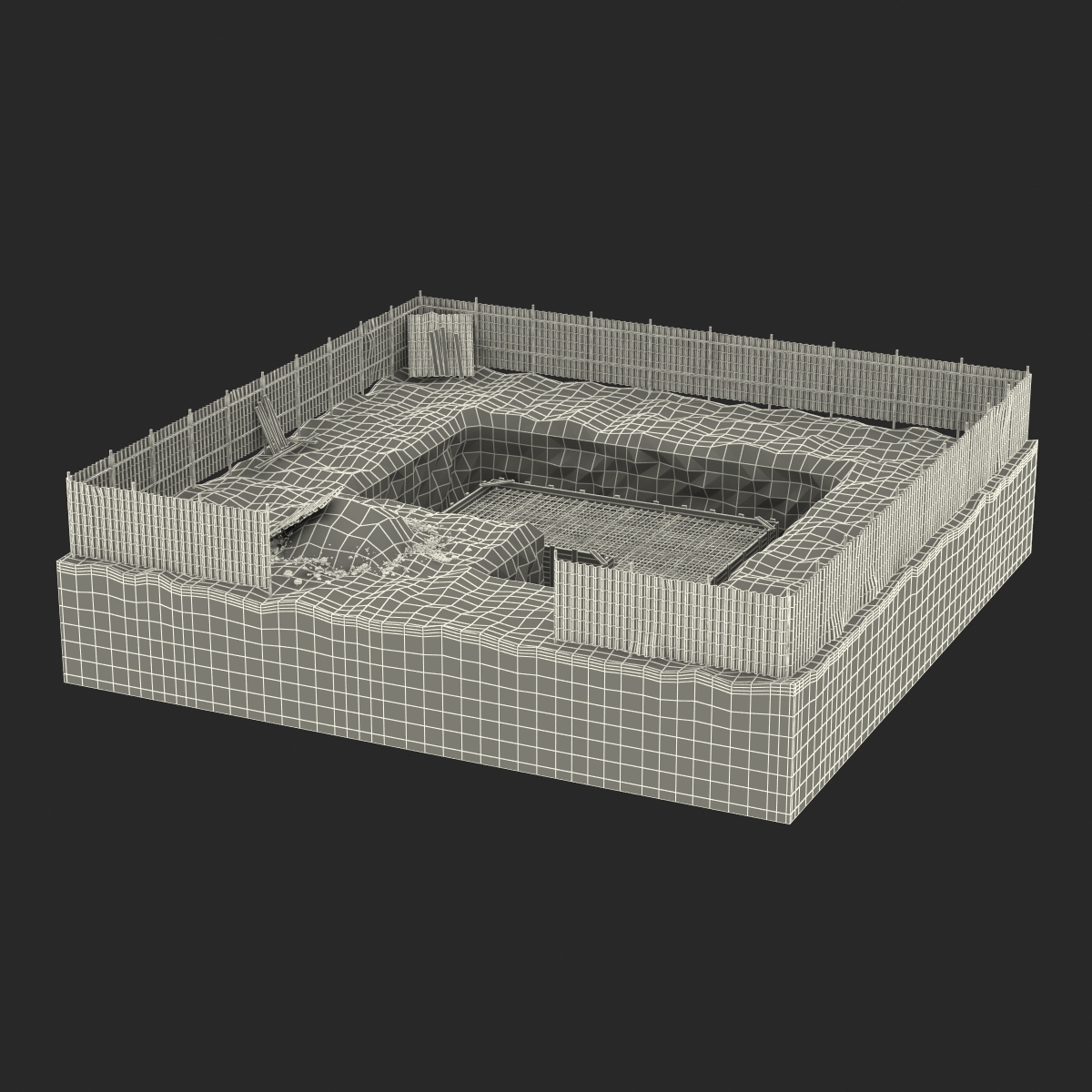 3D Construction Pit 3 model