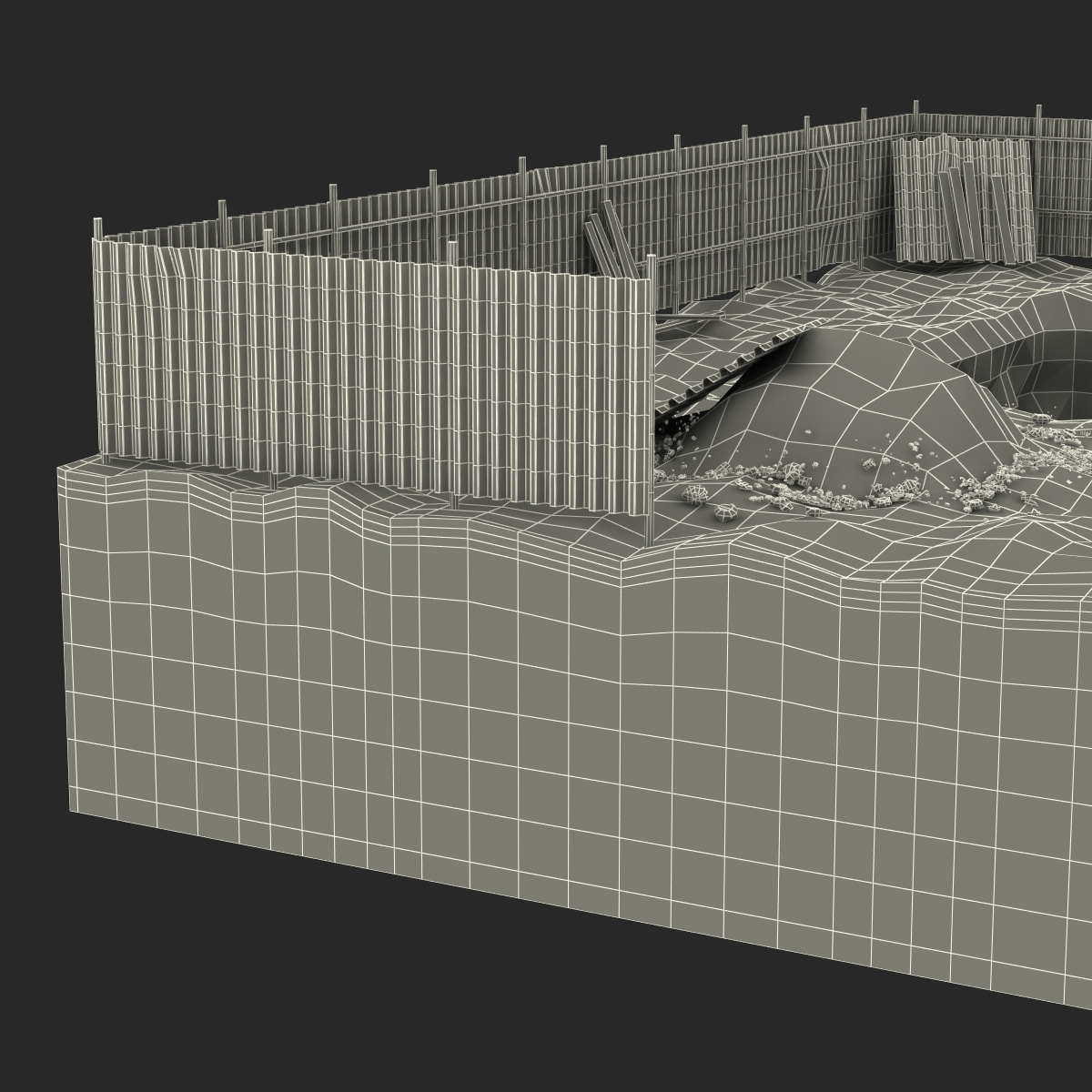 3D Construction Pit 3 model