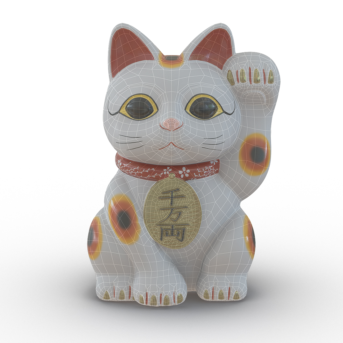 3D Maneki Neko 2 model