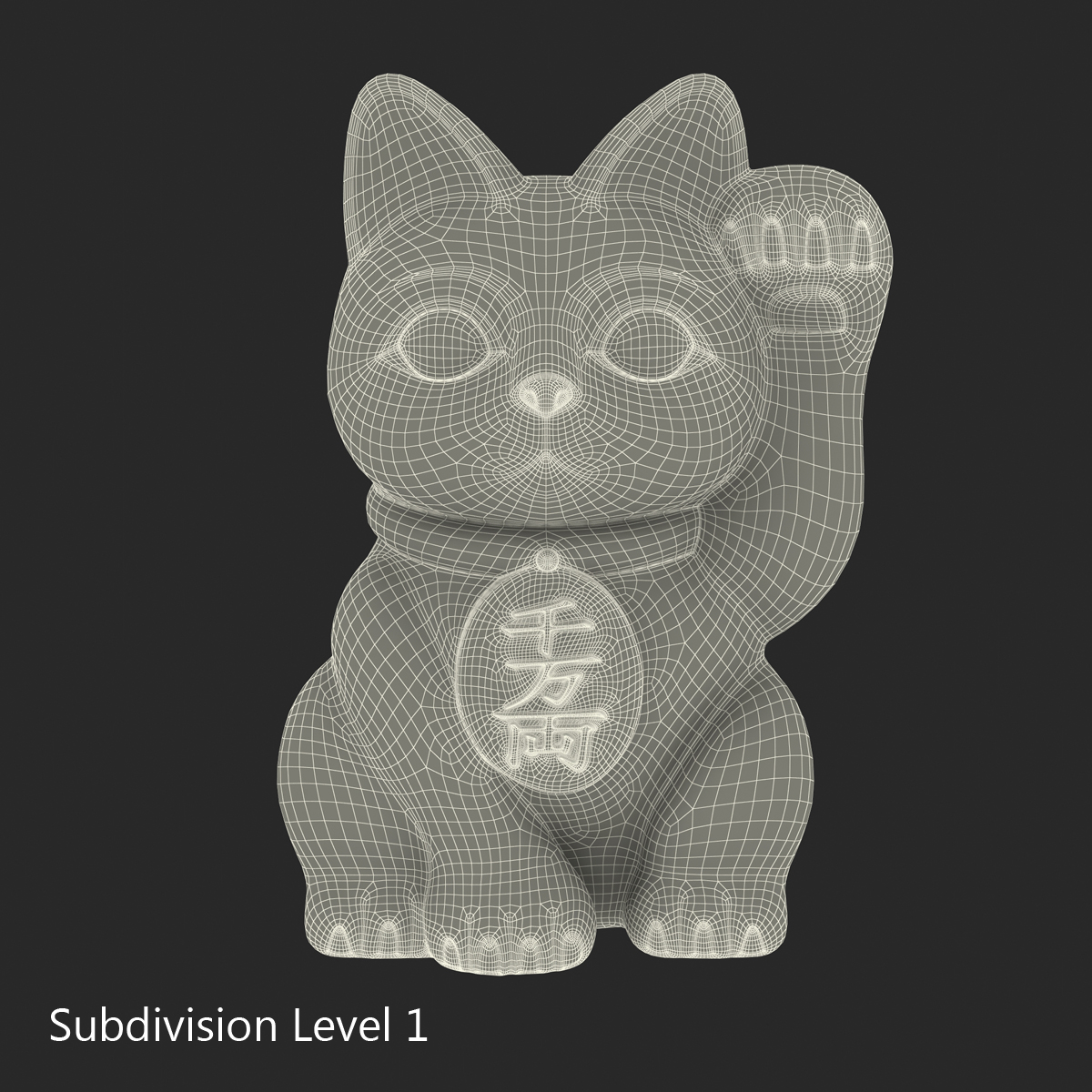 3D Maneki Neko 2 model