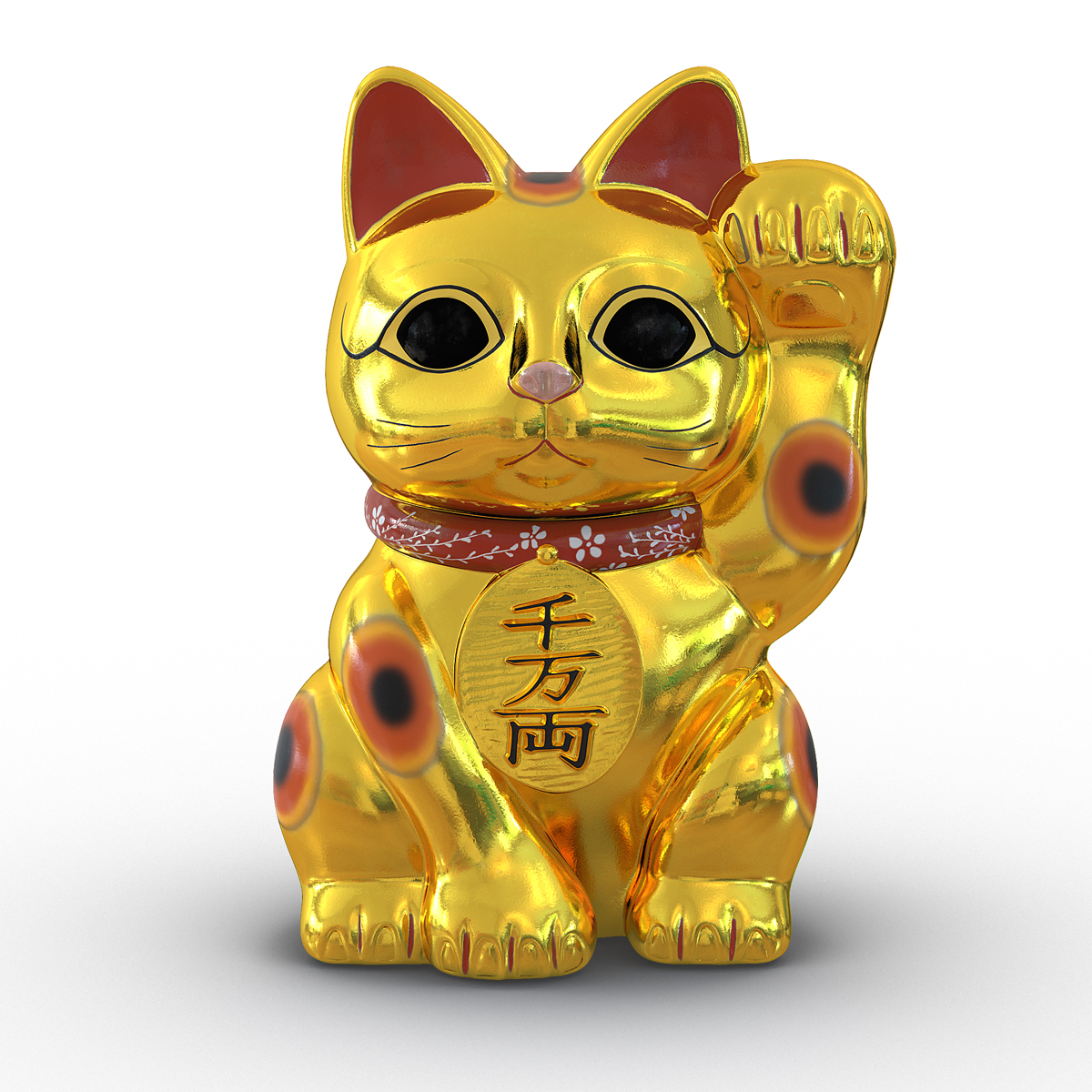 3D model Maneki Neko 2 Golden