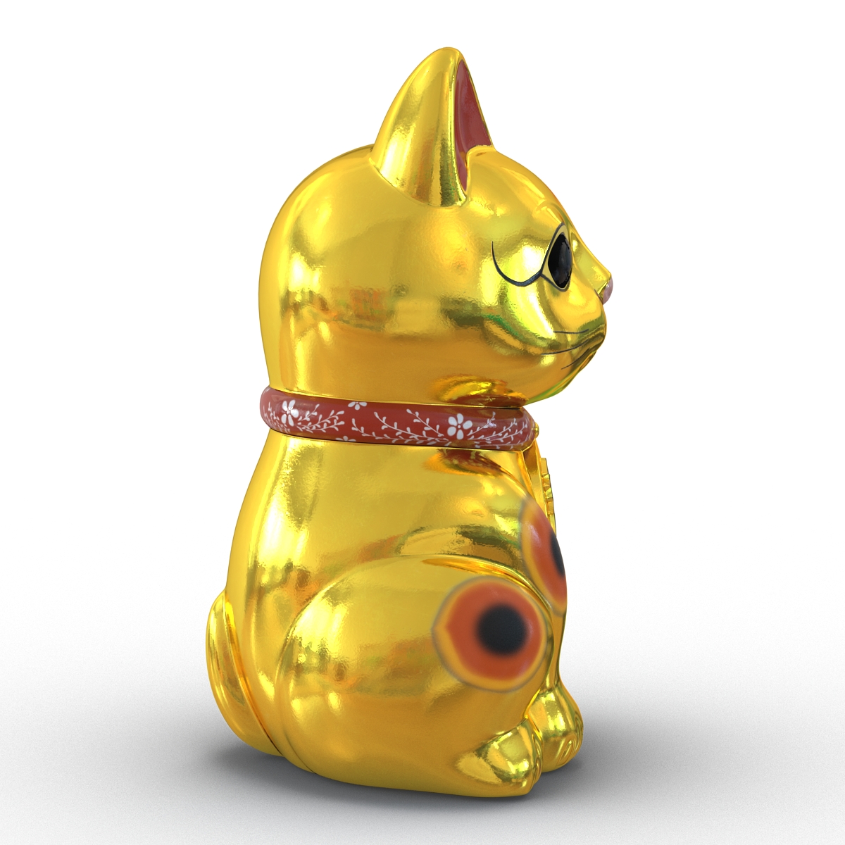 3D model Maneki Neko 2 Golden