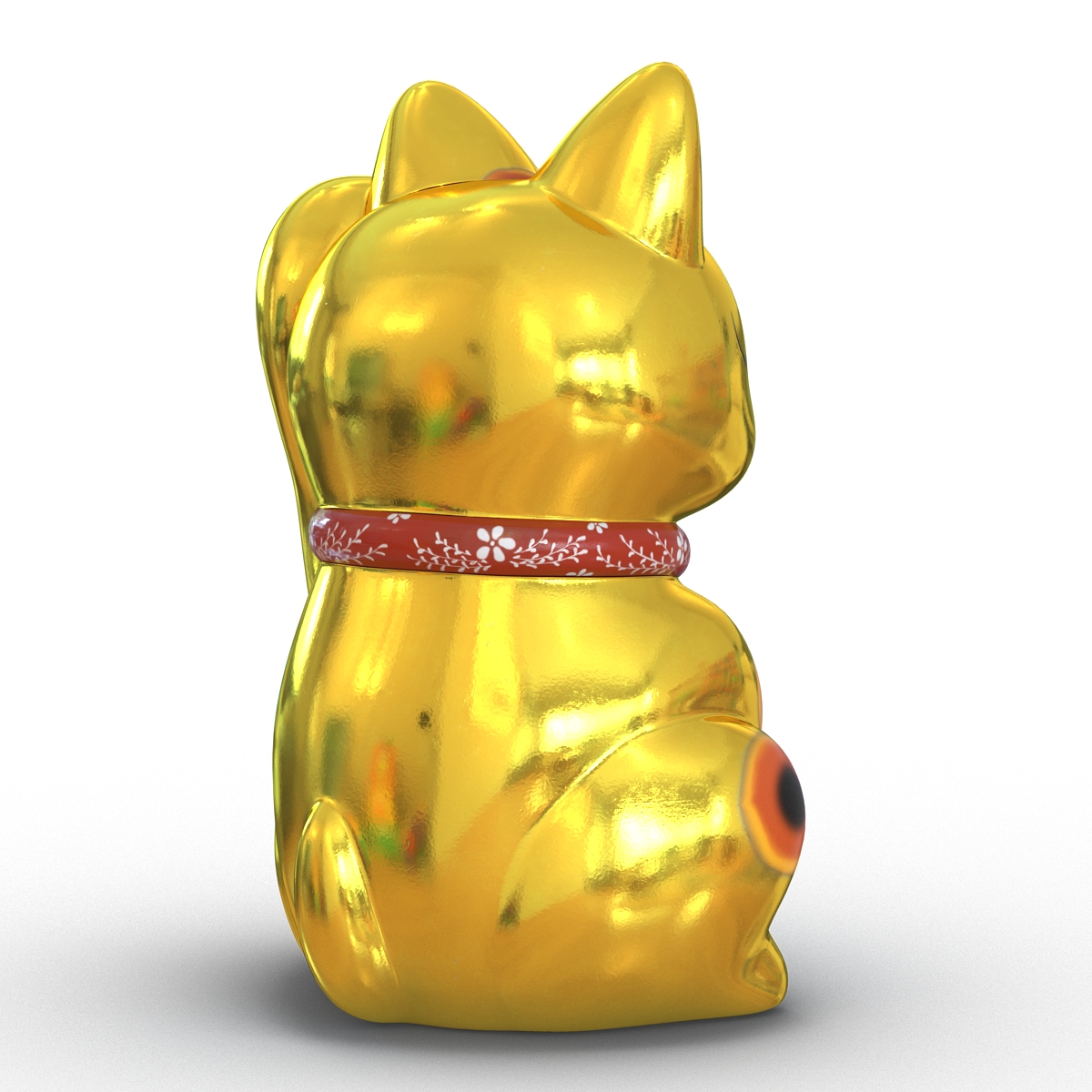 3D model Maneki Neko 2 Golden