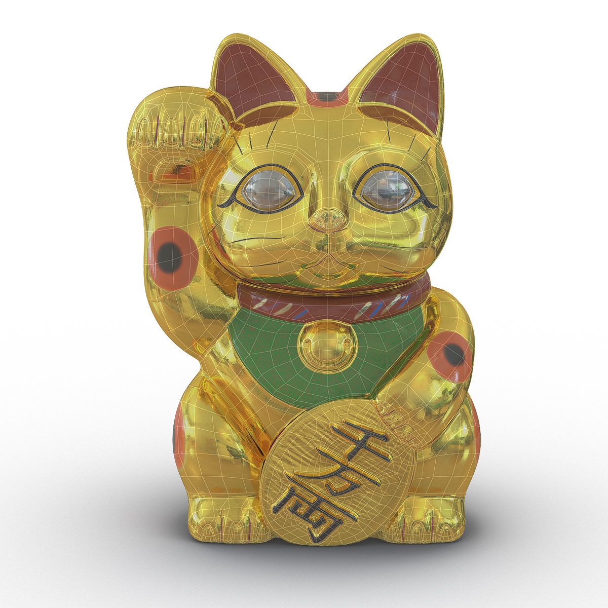 3D model Maneki Neko 3 Golden