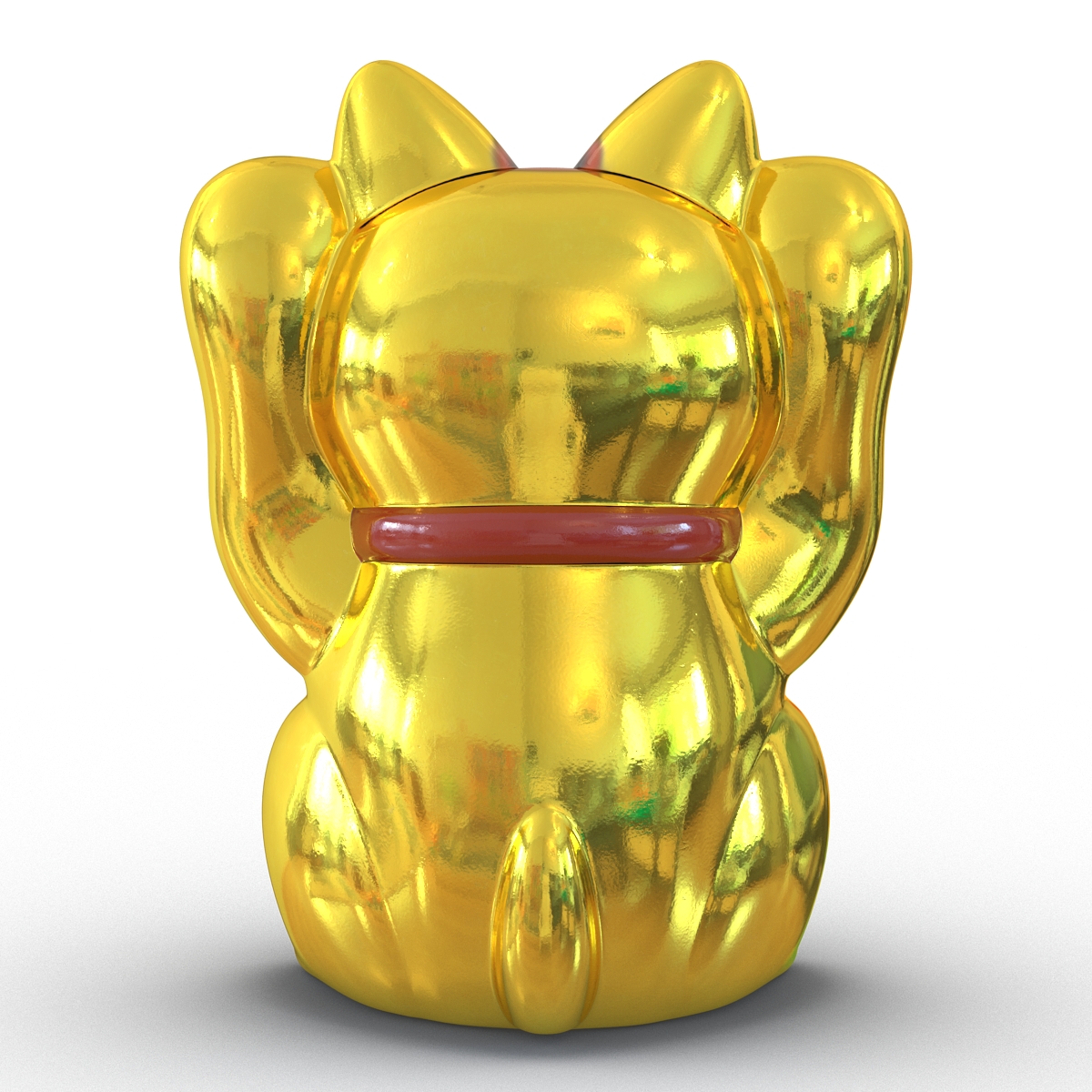 3D Maneki Neko Golden model