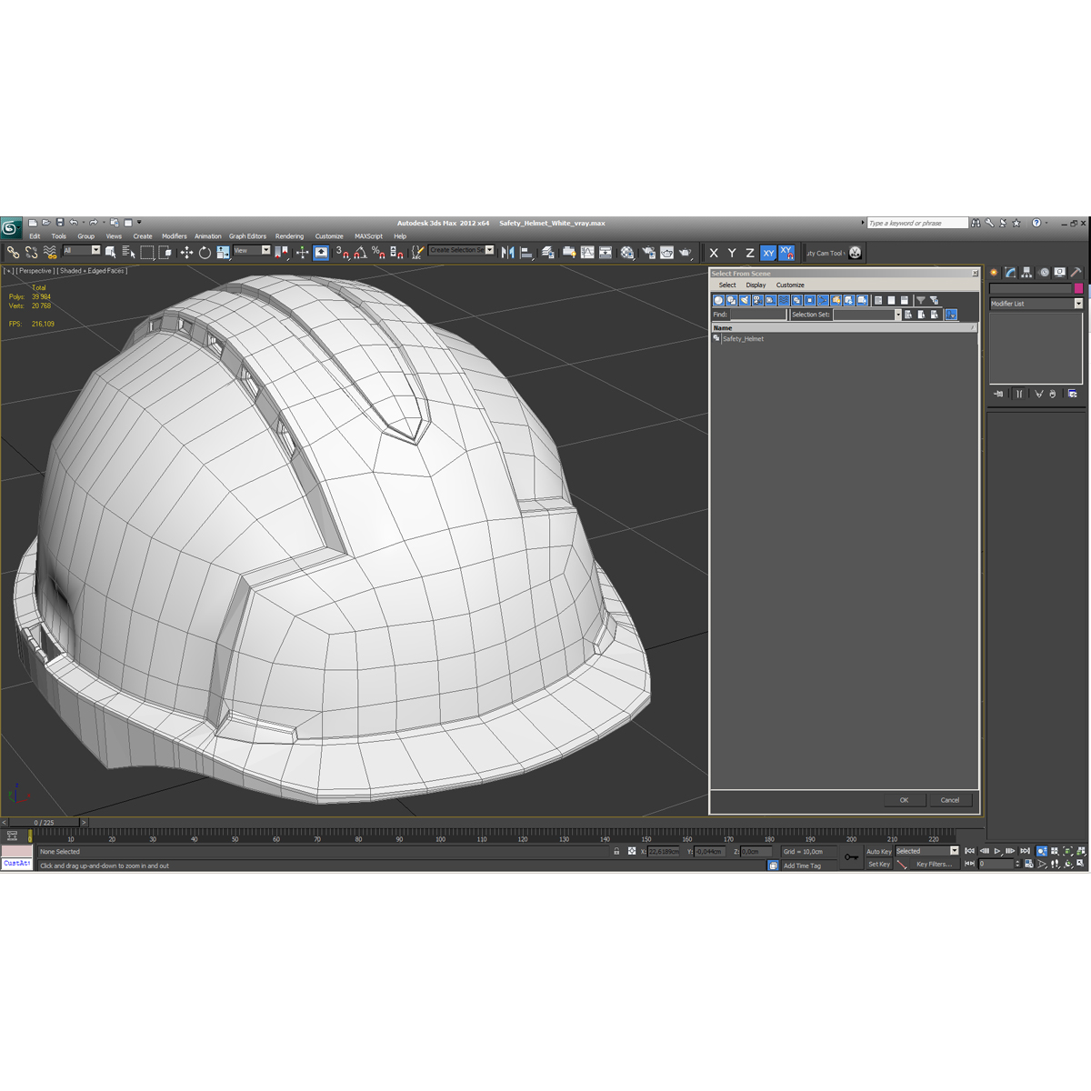 Safety Helmet White 3D model