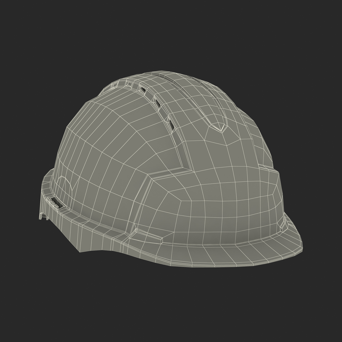 Safety Helmet White 3D model