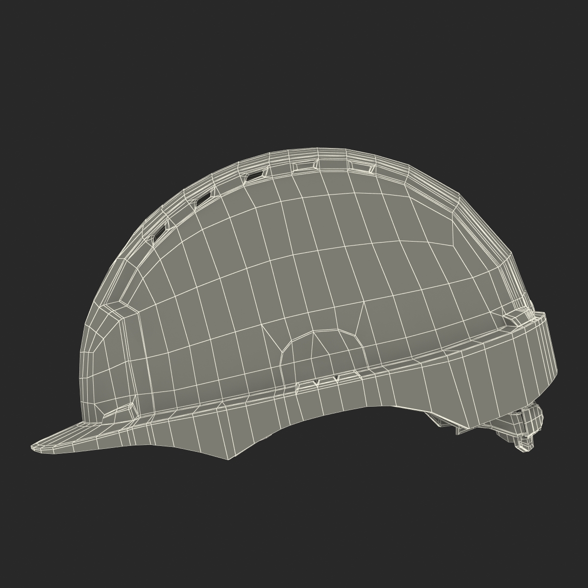 Safety Helmet White 3D model