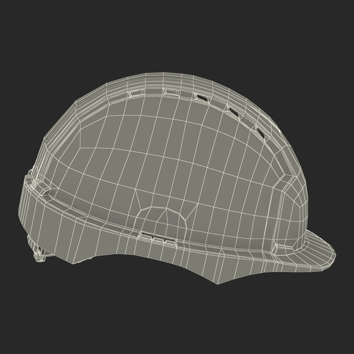 Safety Helmet White 3D model