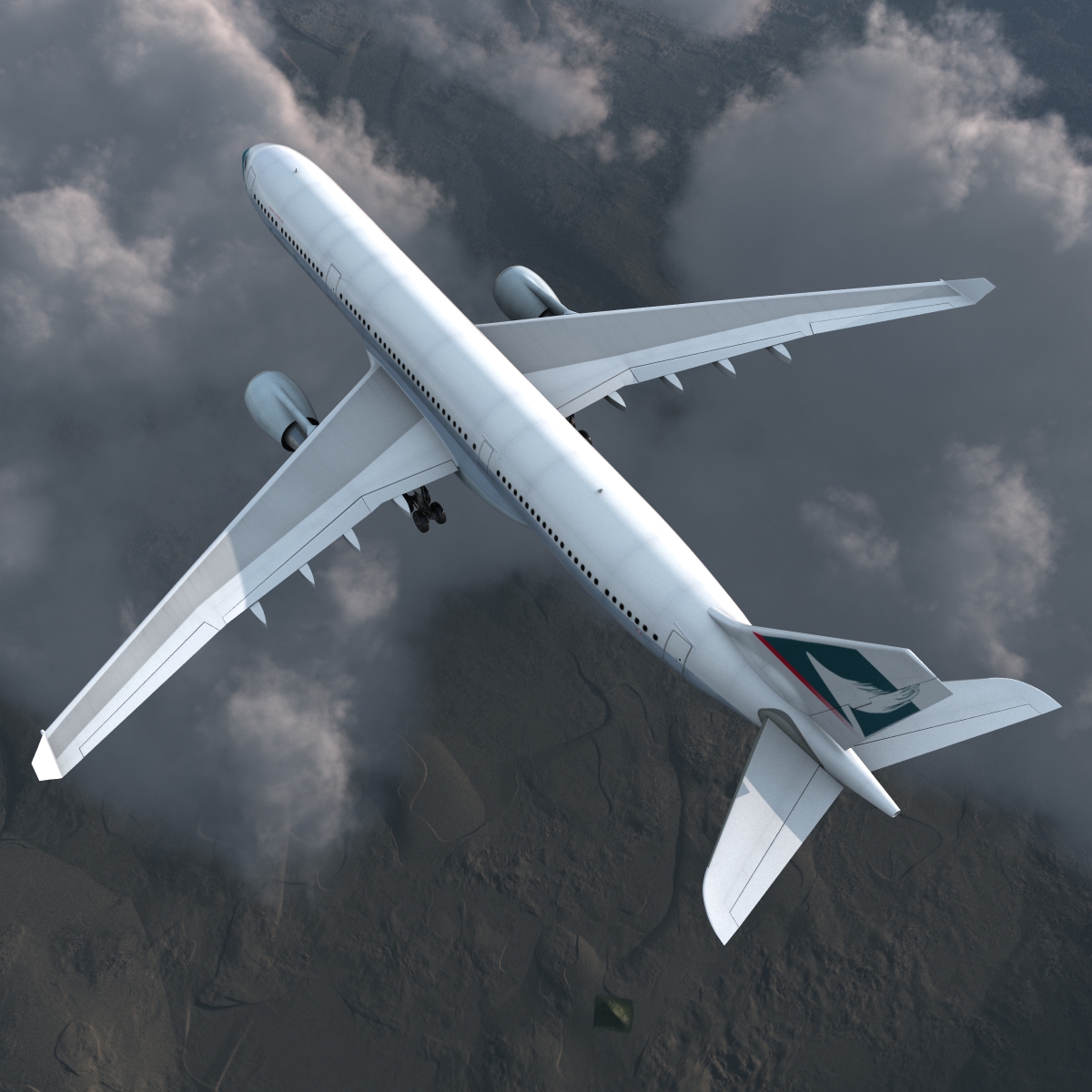 3D Jet Airliner Airbus A330-300 Cathay Pacific model