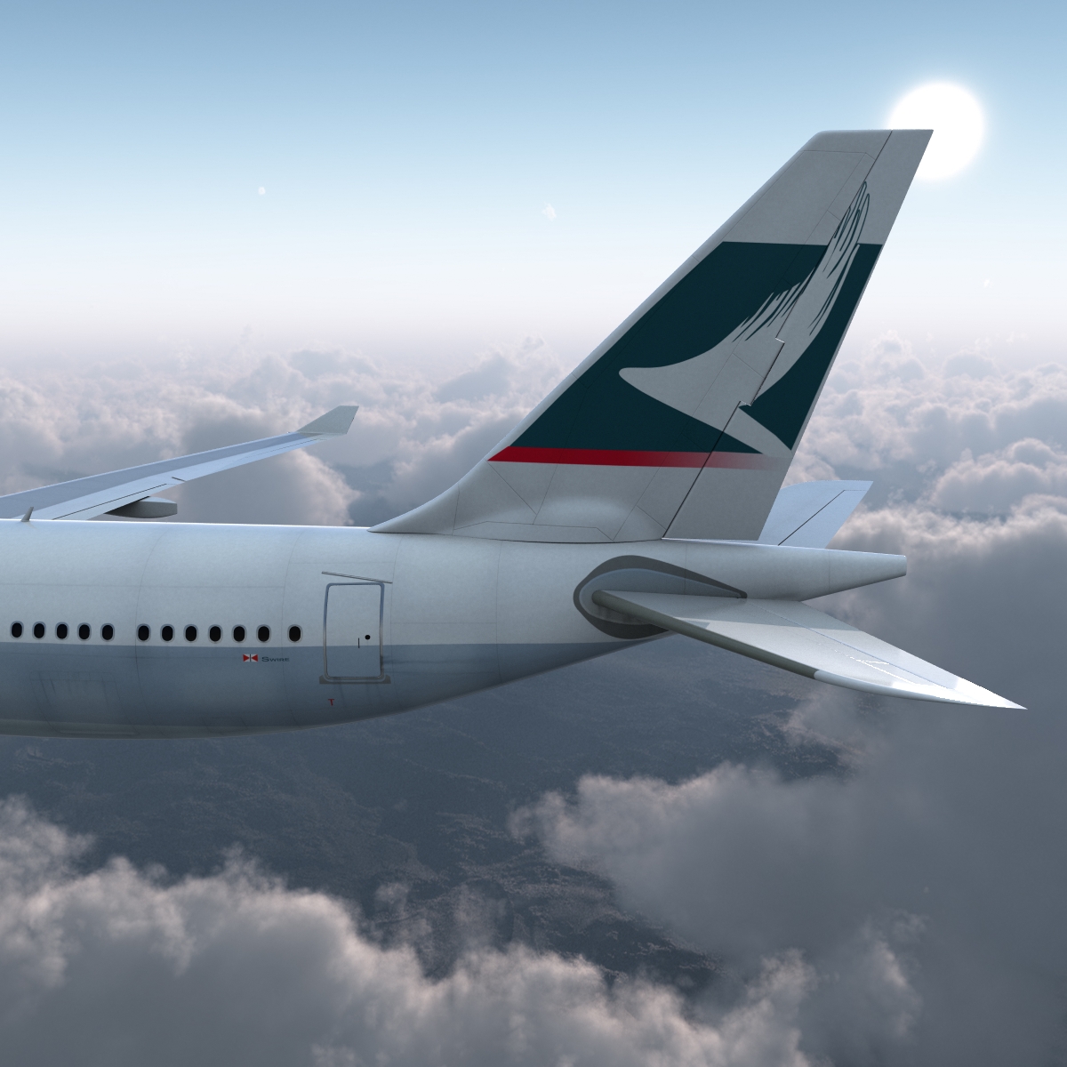 3D Jet Airliner Airbus A330-300 Cathay Pacific model