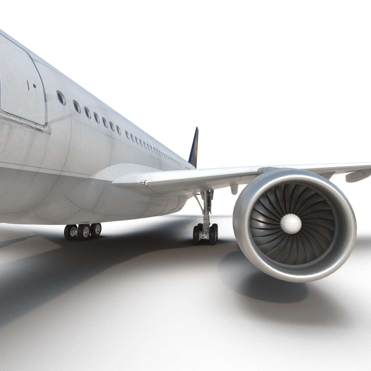 3D model Jet Airliner Airbus A330-300 Lufthansa Rigged