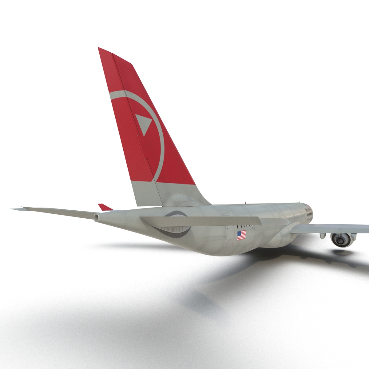 Jet Airliner Airbus A330-300 Northwest Airlines Rigged 3D model