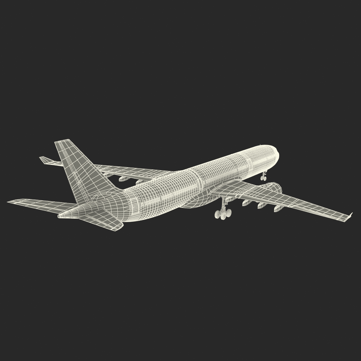 Jet Airliner Airbus A330-300 Northwest Airlines Rigged 3D model