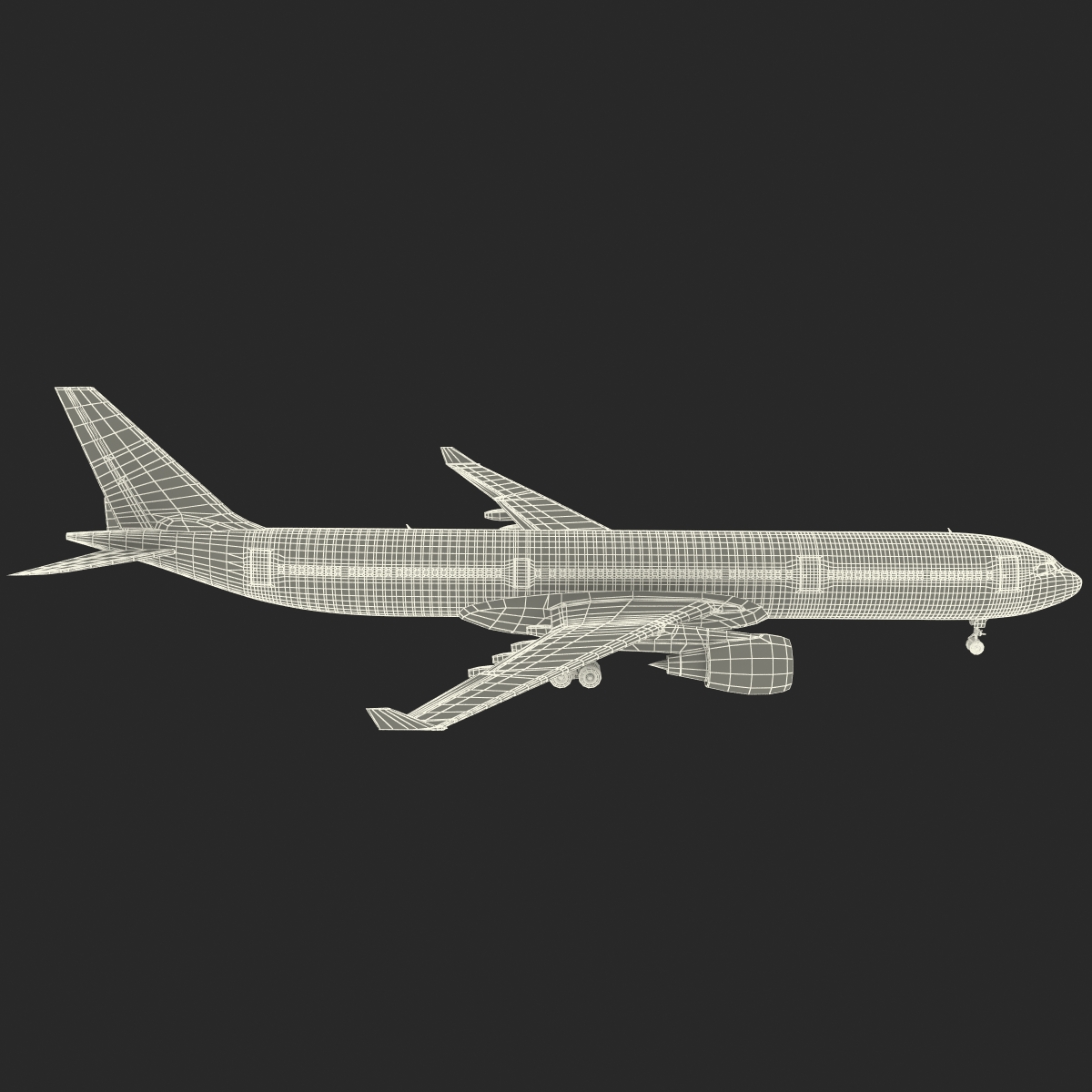 Jet Airliner Airbus A330-300 Northwest Airlines Rigged 3D model