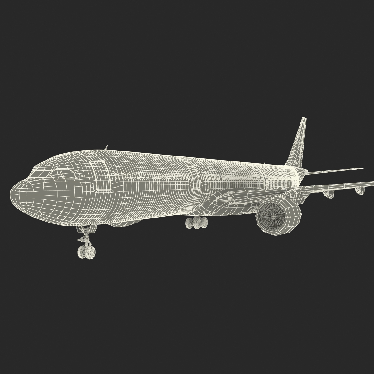 Jet Airliner Airbus A330-300 Northwest Airlines Rigged 3D model