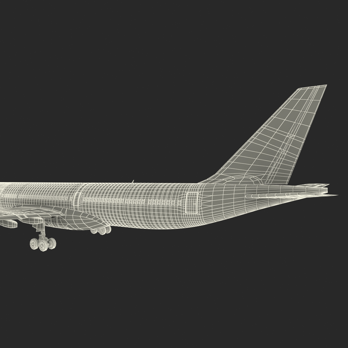 Jet Airliner Airbus A330-300 Northwest Airlines Rigged 3D model