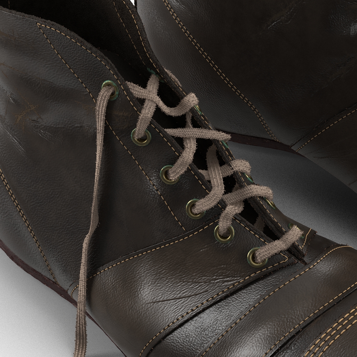 3D Vintage Boots model