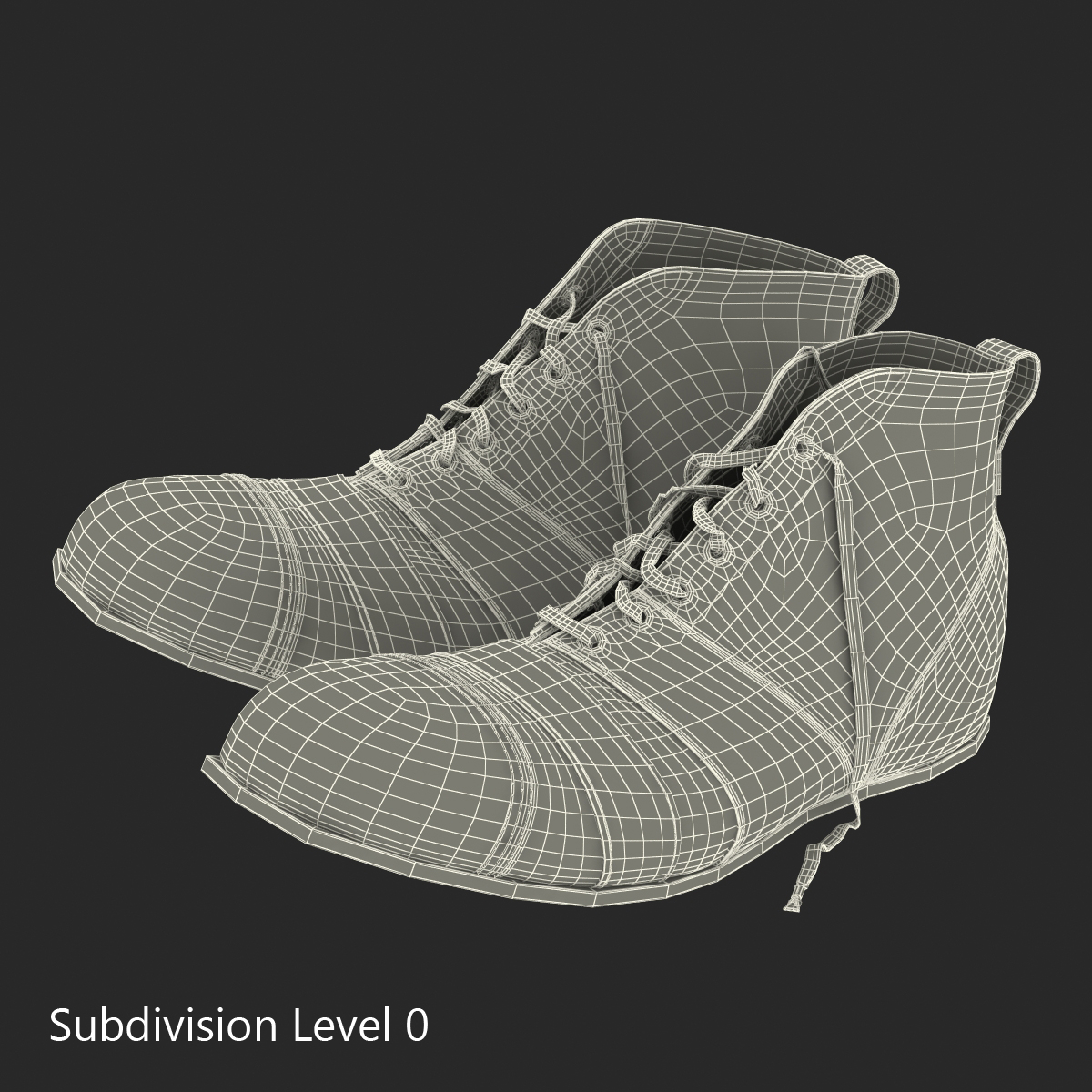 3D Vintage Boots model