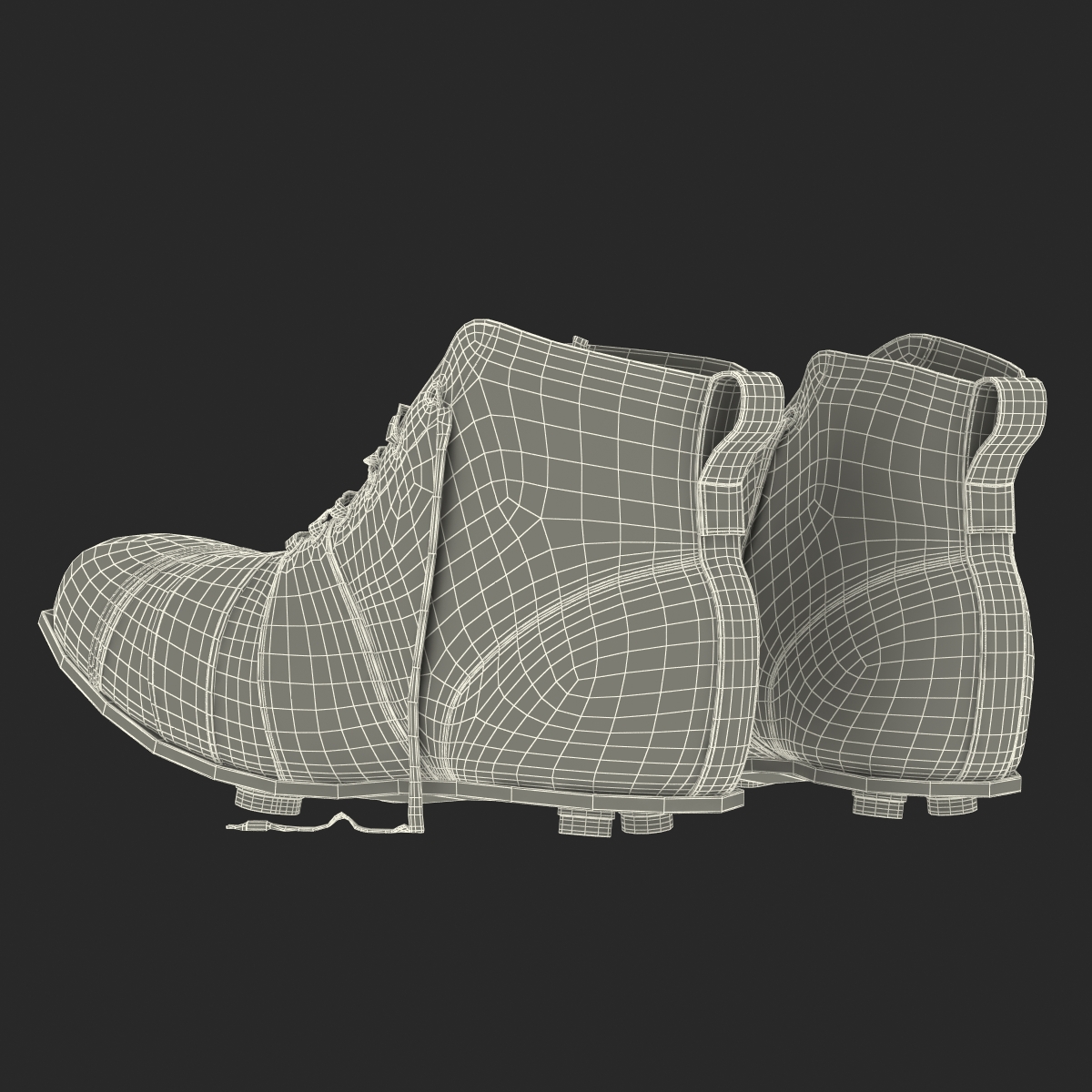 Vintage Football Boots 3D