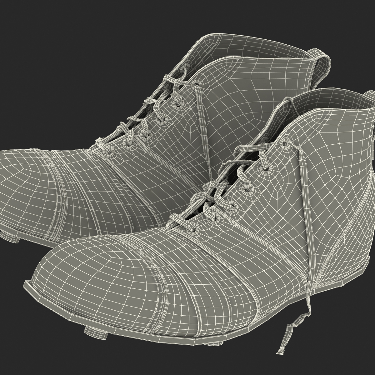 Vintage Football Boots 3D