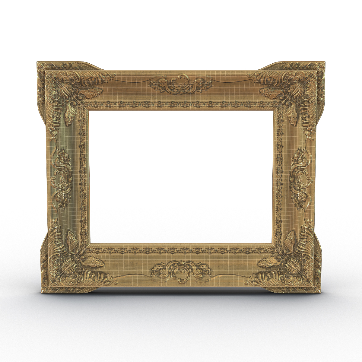 3D Baroque Picture Frame 2 model