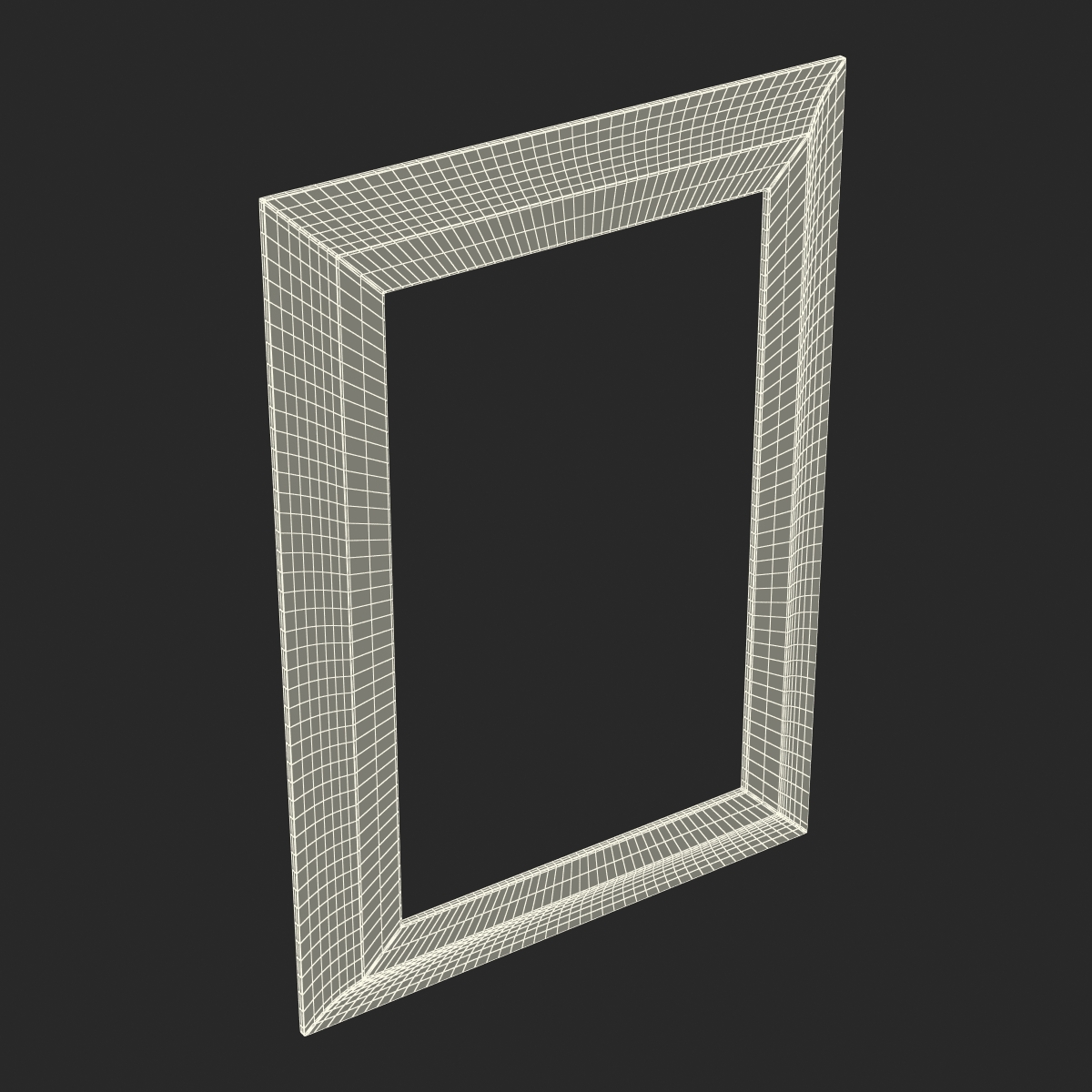 3D Baroque Picture Frame 5 model