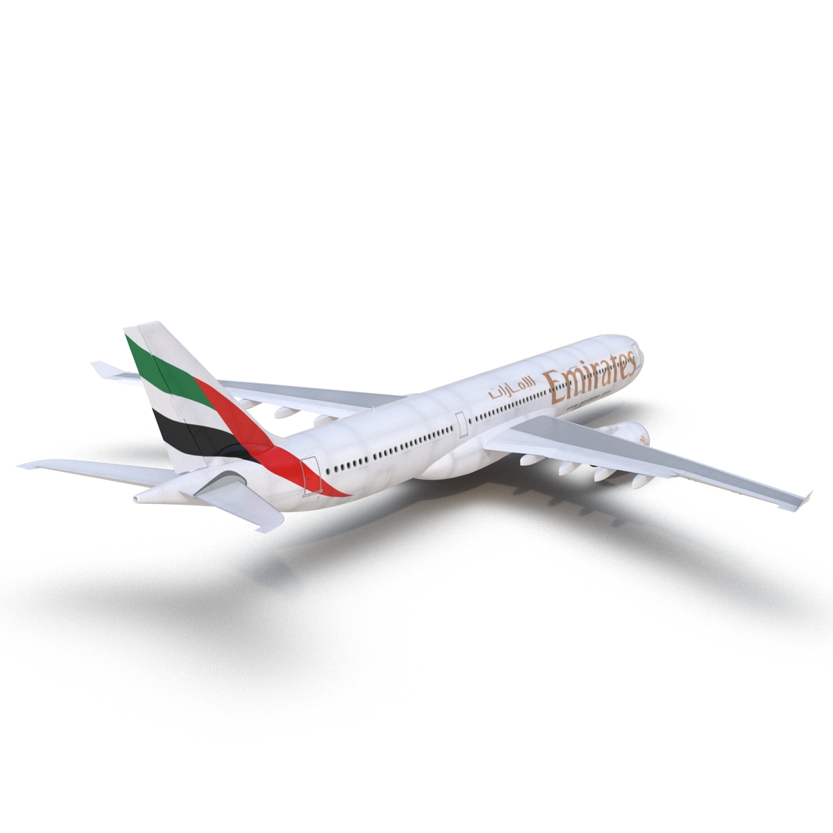 Jet Airliner Airbus A330-300 Emirates Rigged 3D model